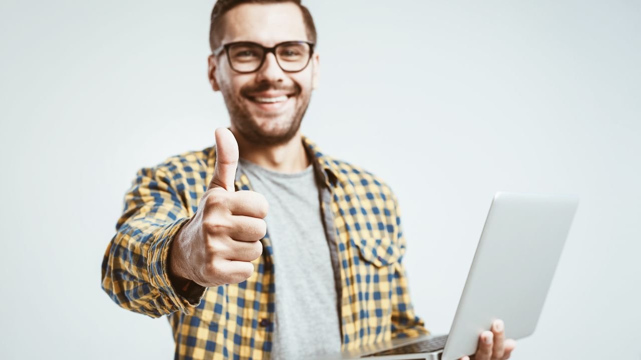 A whimsical illustration of a person navigating through a jungle of SEO buzzwords, with signs like 'SEO Expert,' 'Keyword Research,' and 'Link Building' hanging from trees