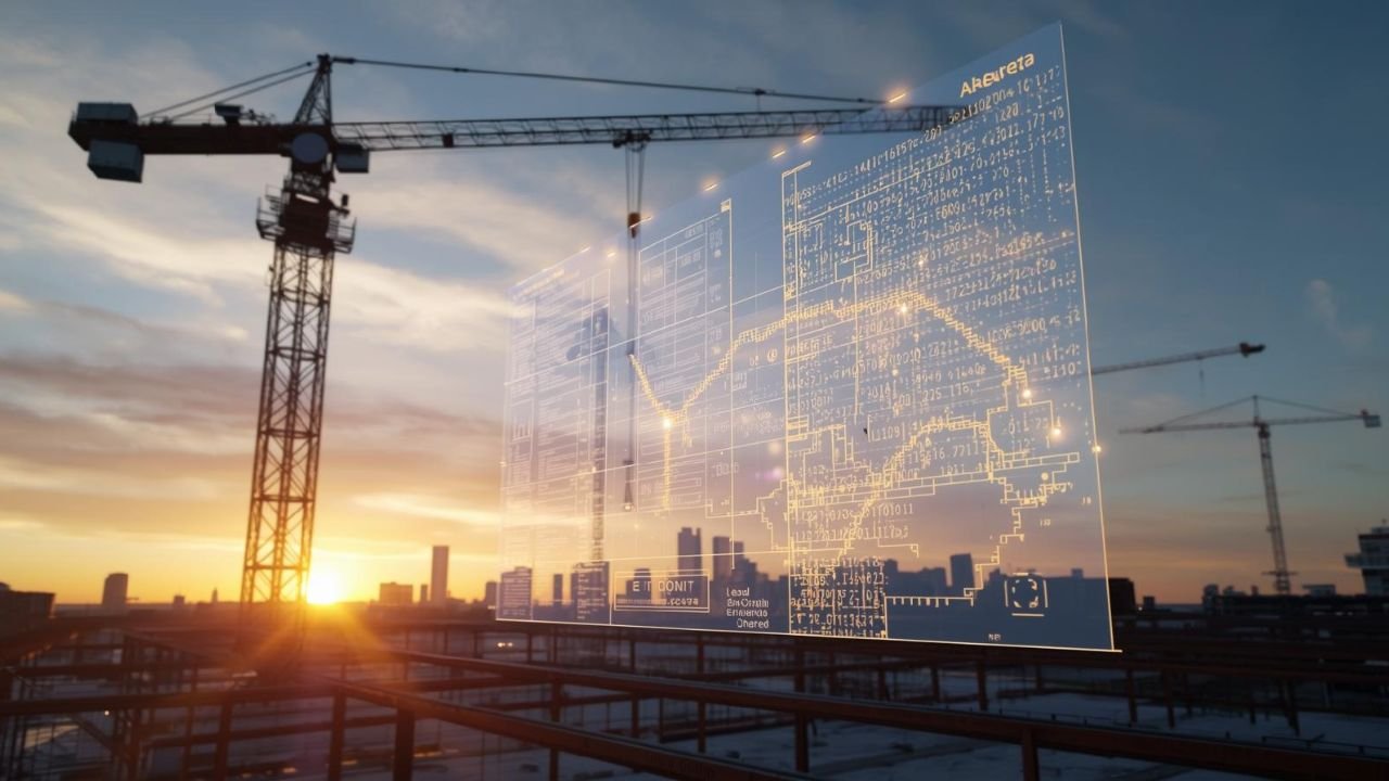 A high-tech yellow electrical breaker panel in a Calgary garage with a glowing digital interface showing load optimization and a 40% revenue increase, featuring an EV charging station in the background.