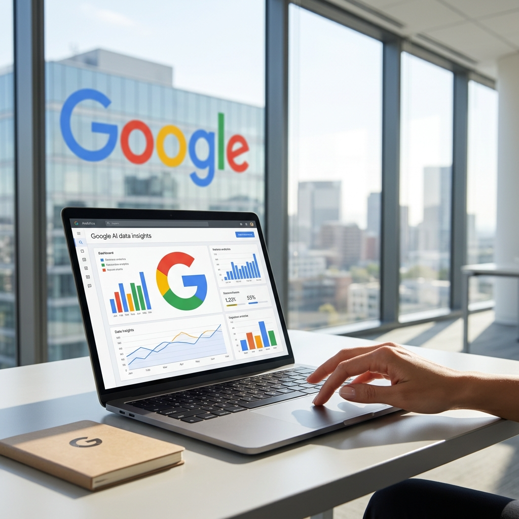Photorealistic image illustrating the shift in business understanding, emphasizing Google's advanced technological updates and their importance.