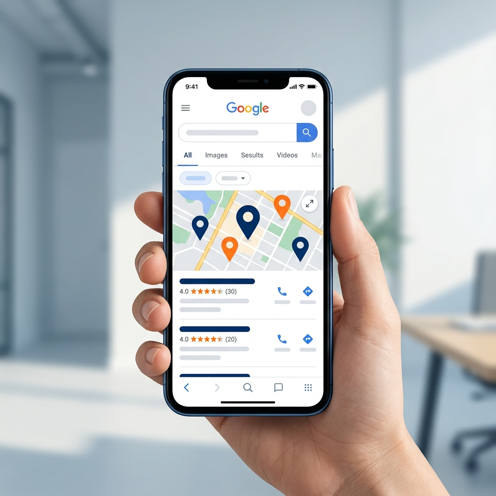 A captivating, high-quality image showcasing the challenges faced by local businesses in adapting to online customer acquisition and retention strategies