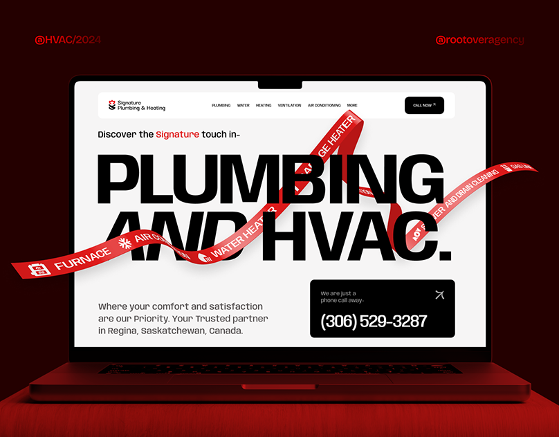 Modern business website design sample
