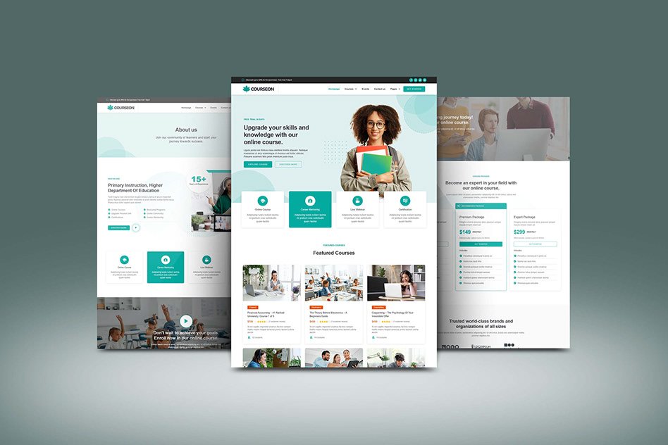 Education website design sample