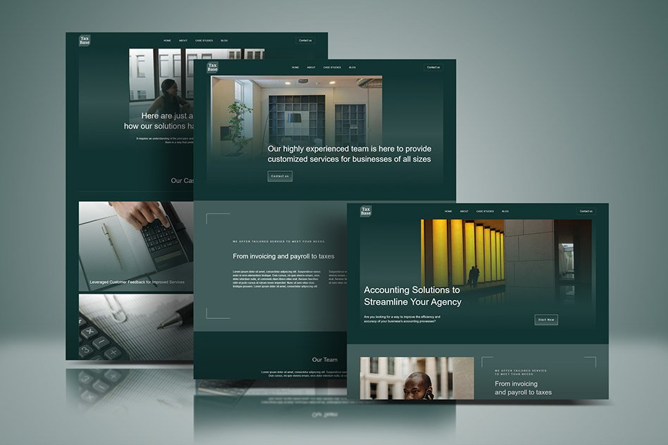 Professional service website design sample